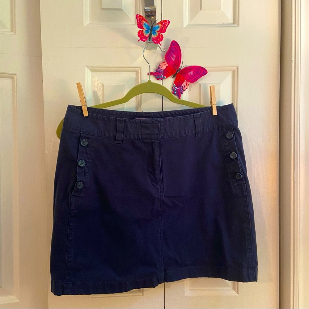 Vineyard Vines Blue Khaki Mini Skirt